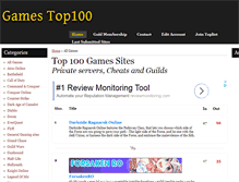 Tablet Screenshot of gamesites100.net